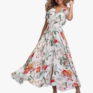 COPY - Long button up floral dress